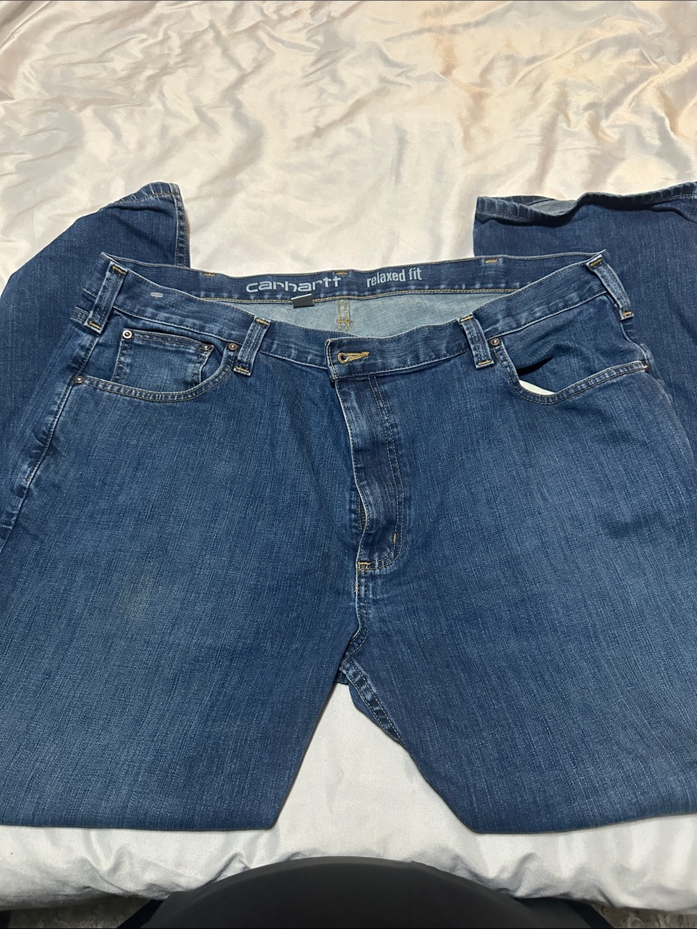 Carhartt Men's Relaxed Fit Dark Blue Denim Jeans